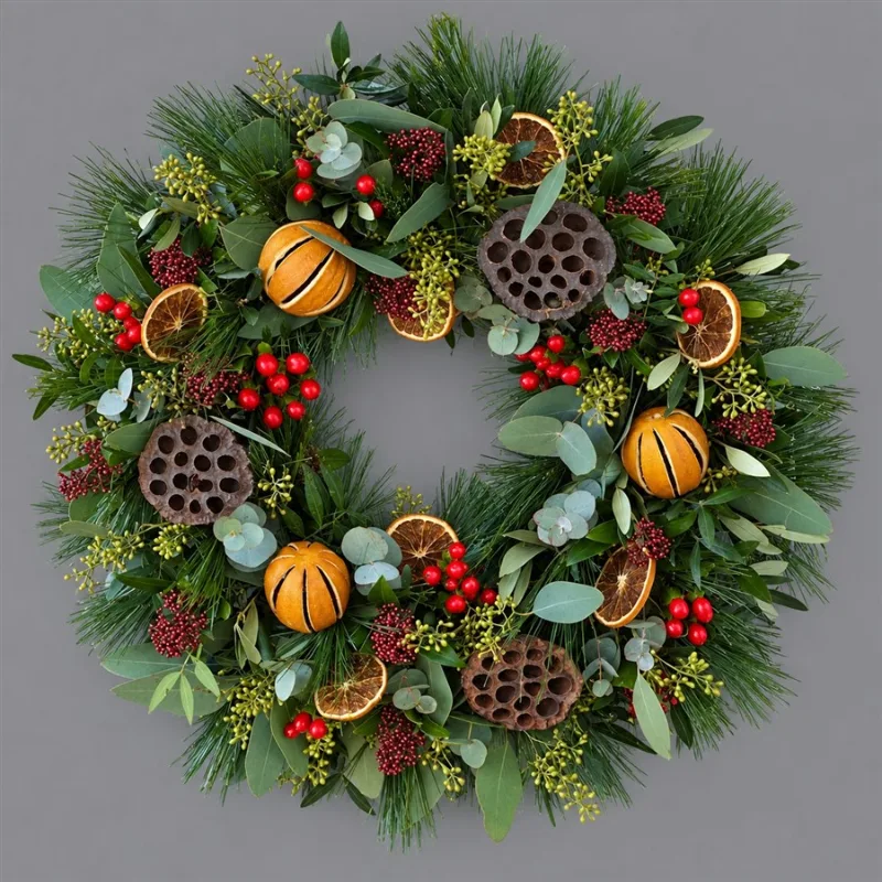 Fresh Blue Spruce Christmas Wreath - Natural Holiday Elegance — Bring the magic of the season to your door with our handcrafted Christmas wreath made from premium,