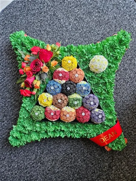 Pool Balls Tribute — Anyone for a game of Pool - also available in artificial, please call 0114 273 7689 for a price. Ple