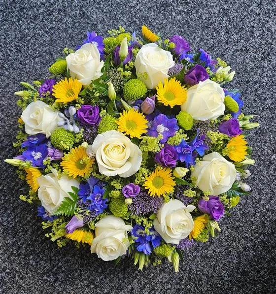 Seasonal Memorial Posy Arrangement — Seasonal Memorial Posy, ideal as a tribute from a child, or to put on a grave for a memorial remembr
