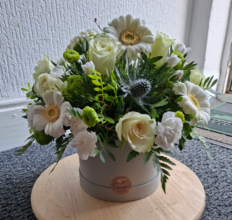 Florist's Choice - Hatbox — Florist choice - leave it to your florist to choose the best seasonal blooms available to create som