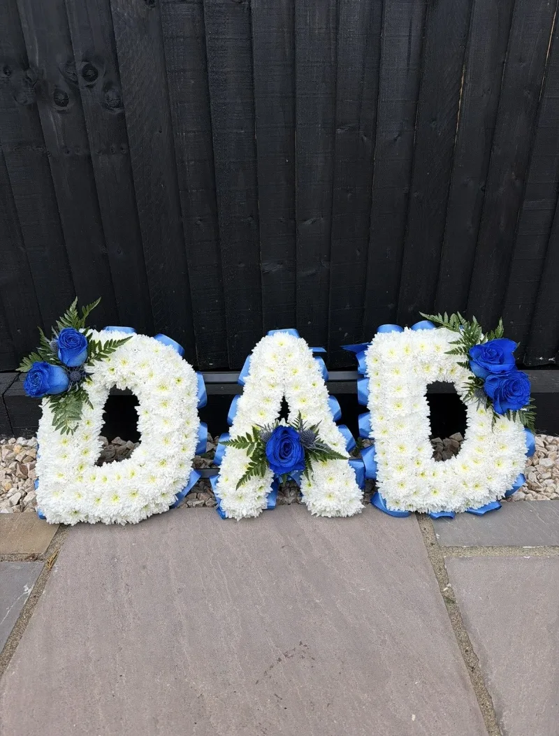 The Personalised Letter Tribute — A beautiful and meaningful floral tribute, thoughtfully handcrafted to honour the memory of someone 