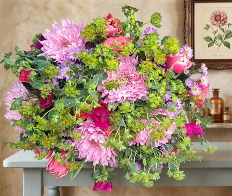 Shabby Chic Handtie  — Frilly Blooms when you want a Whimsical high!